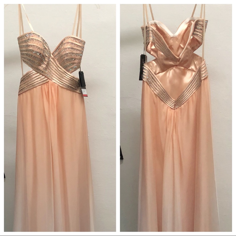 La Femme formal prom dress nude size 4